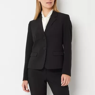 Black Label by Evan-Picone Womens Classic Fit Suit Jacket