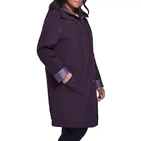 Gallery Womens Plus Water Resistant Midweight Raincoat