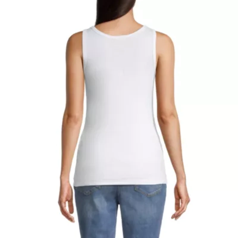 St. John's Bay Womens Scoop Neck Sleeveless Tank Top