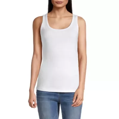 St. John's Bay Womens Scoop Neck Sleeveless Tank Top