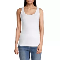 St. John's Bay Womens Scoop Neck Sleeveless Tank Top