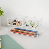 Martha Stewart 3 Piece Clear Desktop Organizers