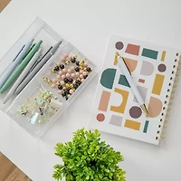 Martha Stewart 3 Piece Clear Desktop Organizers