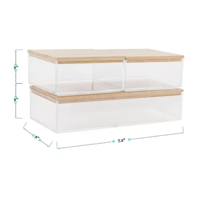 Martha Stewart 3 Pack Bins With MDF Lids