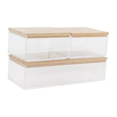 Martha Stewart 3 Pack Bins With MDF Lids
