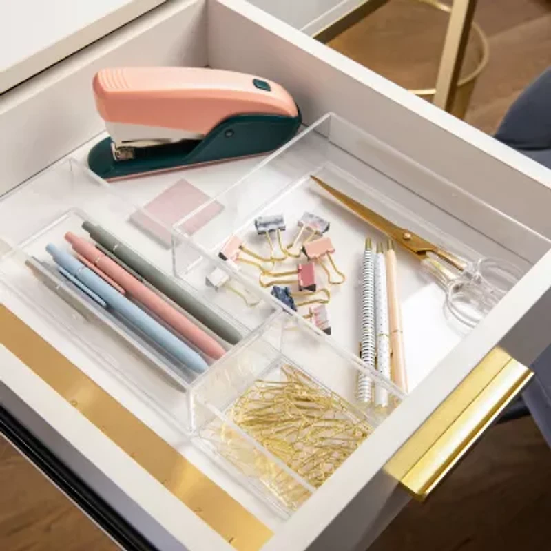 Martha Stewart 3 Piece Clear Desktop Organizers