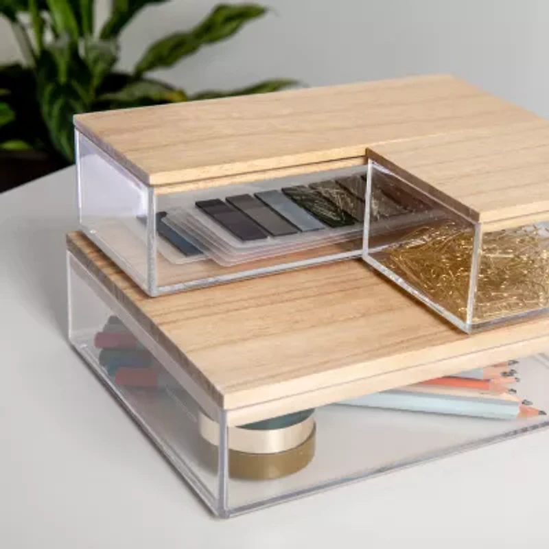 Martha Stewart 3 Pack Bins With MDF Lids