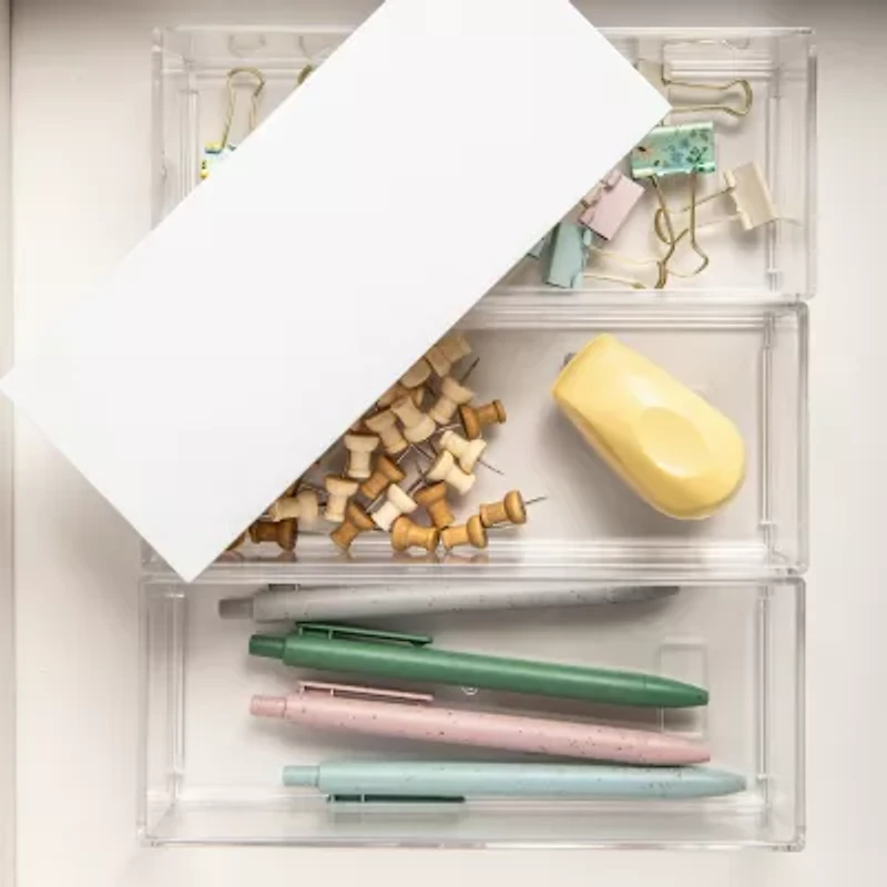 Martha Stewart 3 Pack Bins With MDF Lid