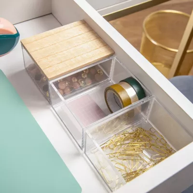 Martha Stewart 3 Pack Bins With MDF Lid
