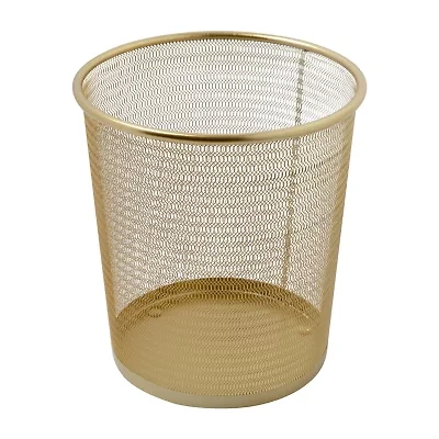 Martha Stewart 4.5 Gal Gold Mesh Trash Can