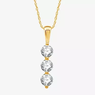 Snowman (H-I / I1) Womens 1 1/4 CT. T.W. Lab Grown White Diamond 10K Gold 18 Inch Pendant Necklace