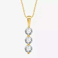 Snowman (H-I / I1) Womens 1 1/4 CT. T.W. Lab Grown White Diamond 10K Gold 18 Inch Pendant Necklace