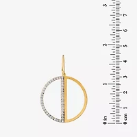 Womens Cubic Zirconia 18K Gold Over Silver Drop Earrings