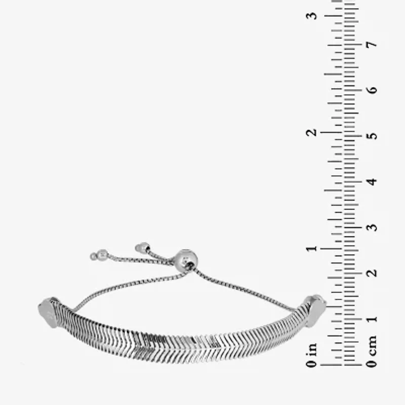 Made in Italy Womens Sterling Silver Round Bolo Bracelet