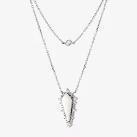 Womens White Mother Of Pearl Sterling Silver 18 Inch Pendant Necklace