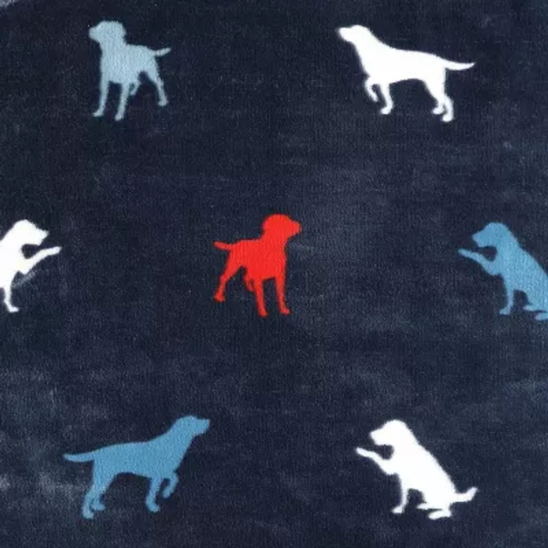 Eddie Bauer Buddy The Dog Plush Reversible Lightweight Throw