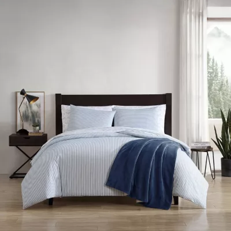 Eddie Bauer Ticking Stripe Duvet Cover Set