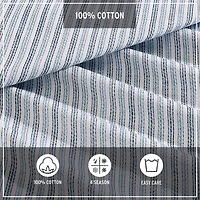 Eddie Bauer Ticking Stripe Duvet Cover Set