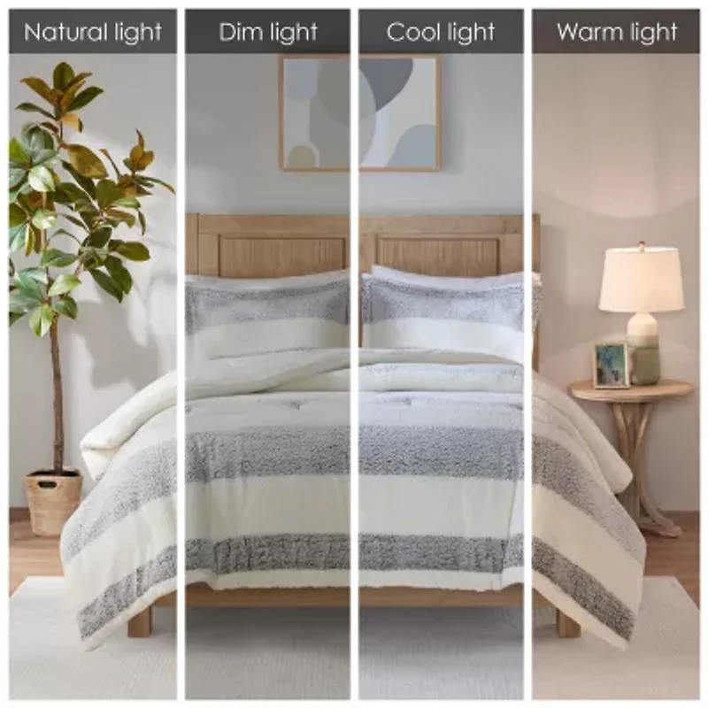 Madison Park Hollis Sherpa Midweight Comforter Set