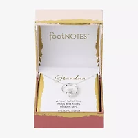 Footnotes Grandmothers Love Womens Cubic Zirconia Sterling Silver Round 16 Inch Pendant Necklace