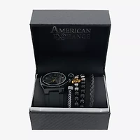 American Exchange Mens Black Strap Watch 9801b-42-G02