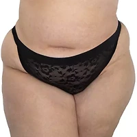 Curvy Couture No Show Lace String Bikini Panty - 1382