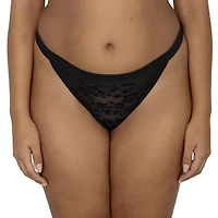 Curvy Couture No Show Lace G-String Thong Panty - 1383
