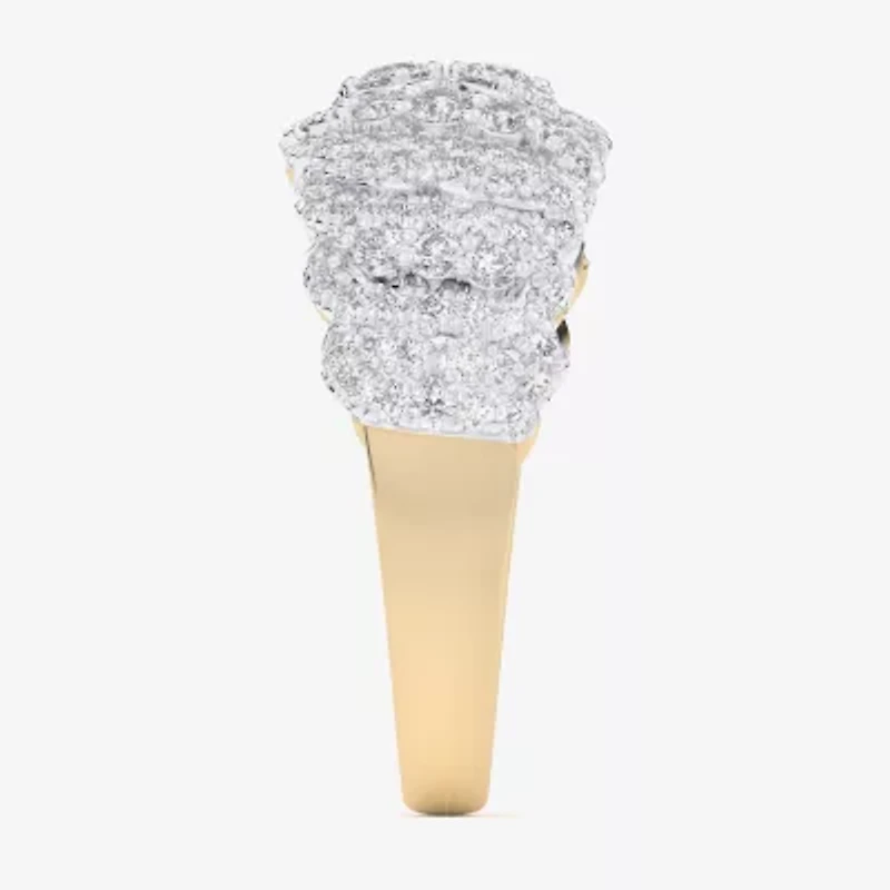 G-H / Si1-Si2) Womens 3/4 CT. T.W. Lab Grown White Diamond 10K Gold Band