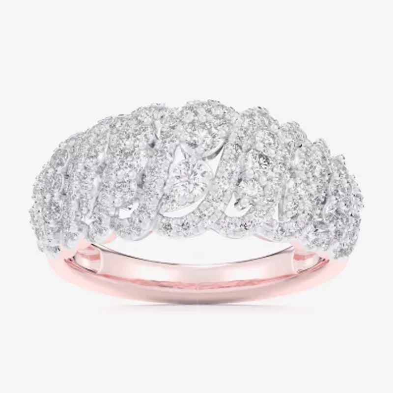 G-H / Si1-Si2) Womens 3/4 CT. T.W. Lab Grown White Diamond 10K Rose Gold Band