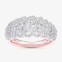 G-H / Si1-Si2) Womens 3/4 CT. T.W. Lab Grown White Diamond 10K Rose Gold Band