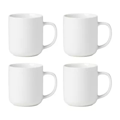 Oneida 24 Seven White 4-pc. Porcelain Mug Set