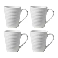 Oneida Ridge White 4-pc. Stoneware Mug Set