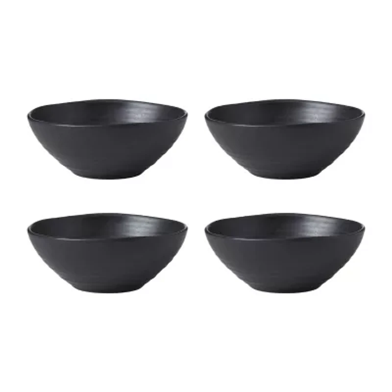 Oneida Ridge Black 12-pc. Stoneware Dinnerware Set