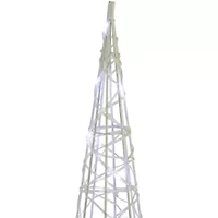 Northlight Led Lighted Twinkle Cone Trees - 39.5in - Silver - Set Of 3 Christmas Yard Art