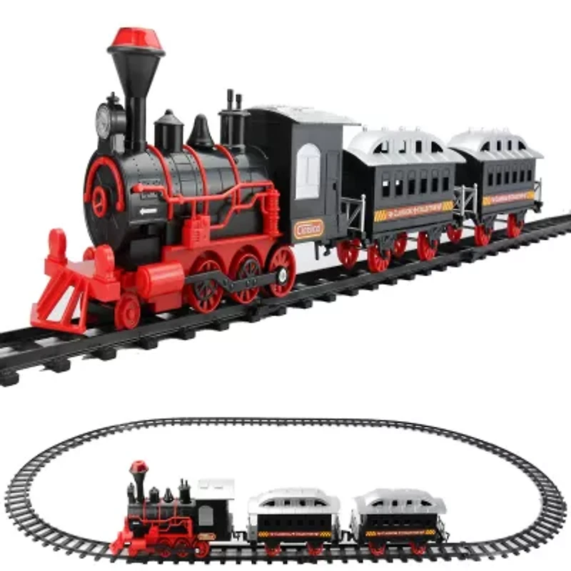 Northlight 13-Piece Red And Black B/O Lighted And Animated With Sound Christmas Tabletop Decor