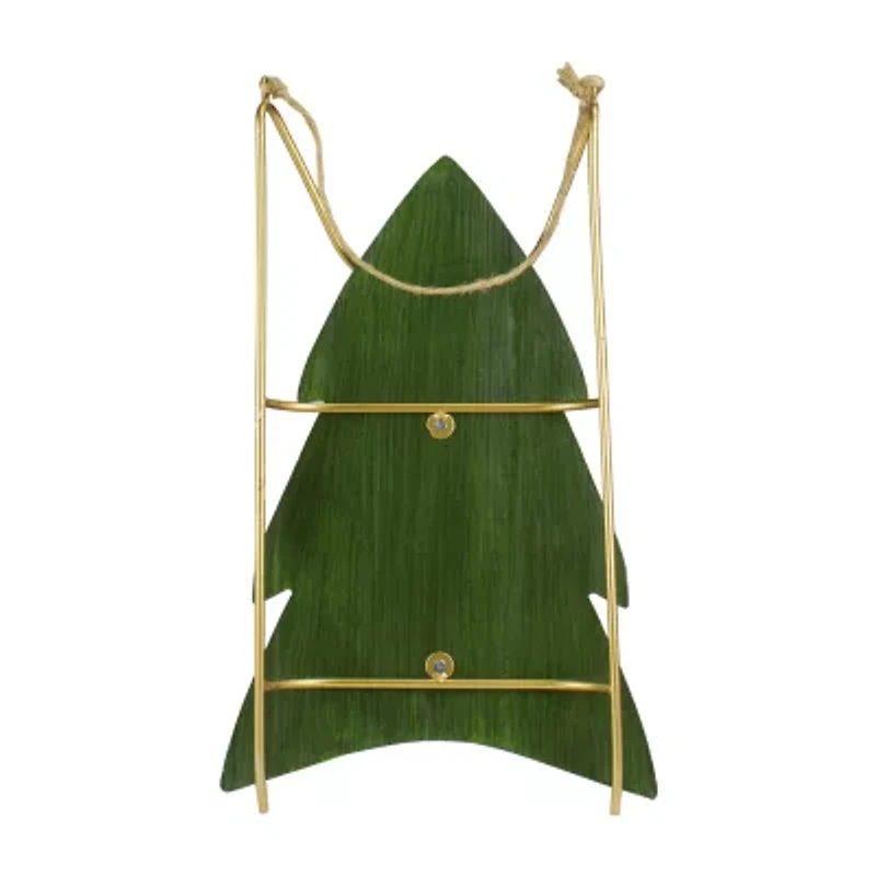 Northlight Wooden Inbelievein Snow Sled - 18.25in - Green Christmas Tabletop Decor