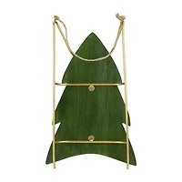 Northlight Wooden Inbelievein Snow Sled - 18.25in - Green Christmas Tabletop Decor