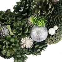 Northlight Green Pinecone And Foliage 14in Unlit Wreath