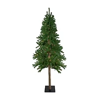 Northlight Pre-Lit Medium Alpine - 6ft - Multicolor Lights 6 Foot Pine Christmas Tree