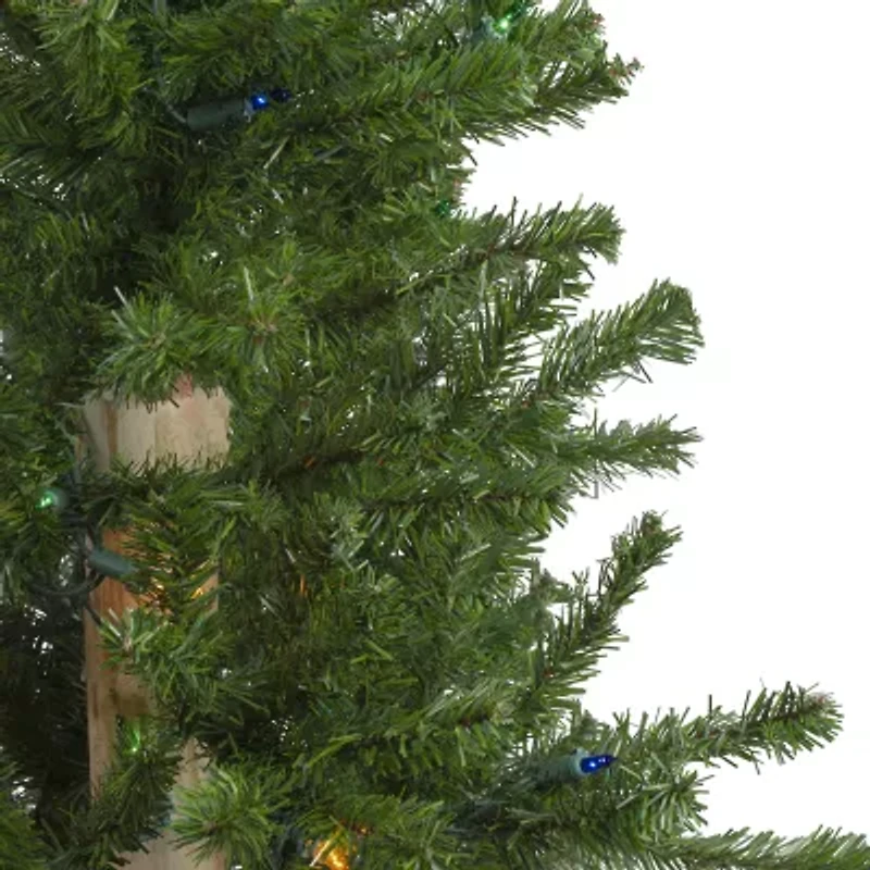 Northlight Pre-Lit Medium Alpine - 6ft - Multicolor Lights 6 Foot Pine Christmas Tree