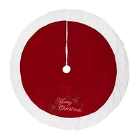 Northlight 48in Traditional Red Merry Velveteen Indoor Tree Skirt