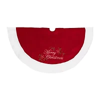 Northlight 48in Traditional Red Merry Velveteen Indoor Tree Skirt