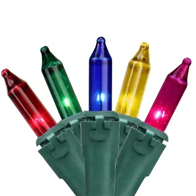 Northlight 450-Count Multi-Color Mini - 92ft Green Wire String Lights