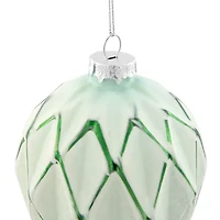 Northlight 4ct Emerald Green And White Matte Ball 4in (100mm) Christmas Ornament