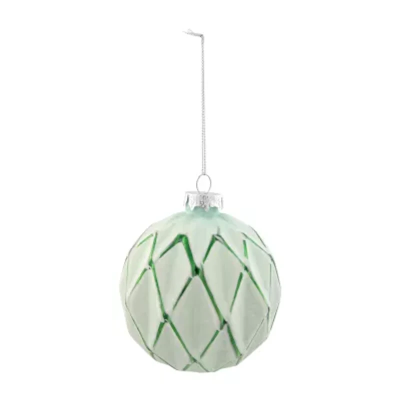 Northlight 4ct Emerald Green And White Matte Ball 4in (100mm) Christmas Ornament