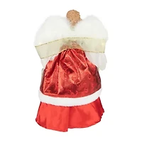 Northlight Angel With Lighted Wings - 14in - Red And White Christmas Tree Topper