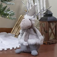 Northlight Led Lighted Wrapped Antlers Knitted Reindeer - 18in Christmas Figurine