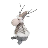 Northlight Led Lighted Wrapped Antlers Knitted Reindeer - 18in Christmas Figurine