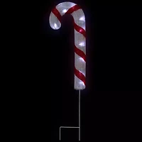 Northlight Lighted Candy Cane Pathway Lawn Stakes - 20in - Set Of 3 Christmas Yard Art