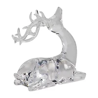 Northlight 6" Laying Acrylic Deer Christmas Tabletop Decor
